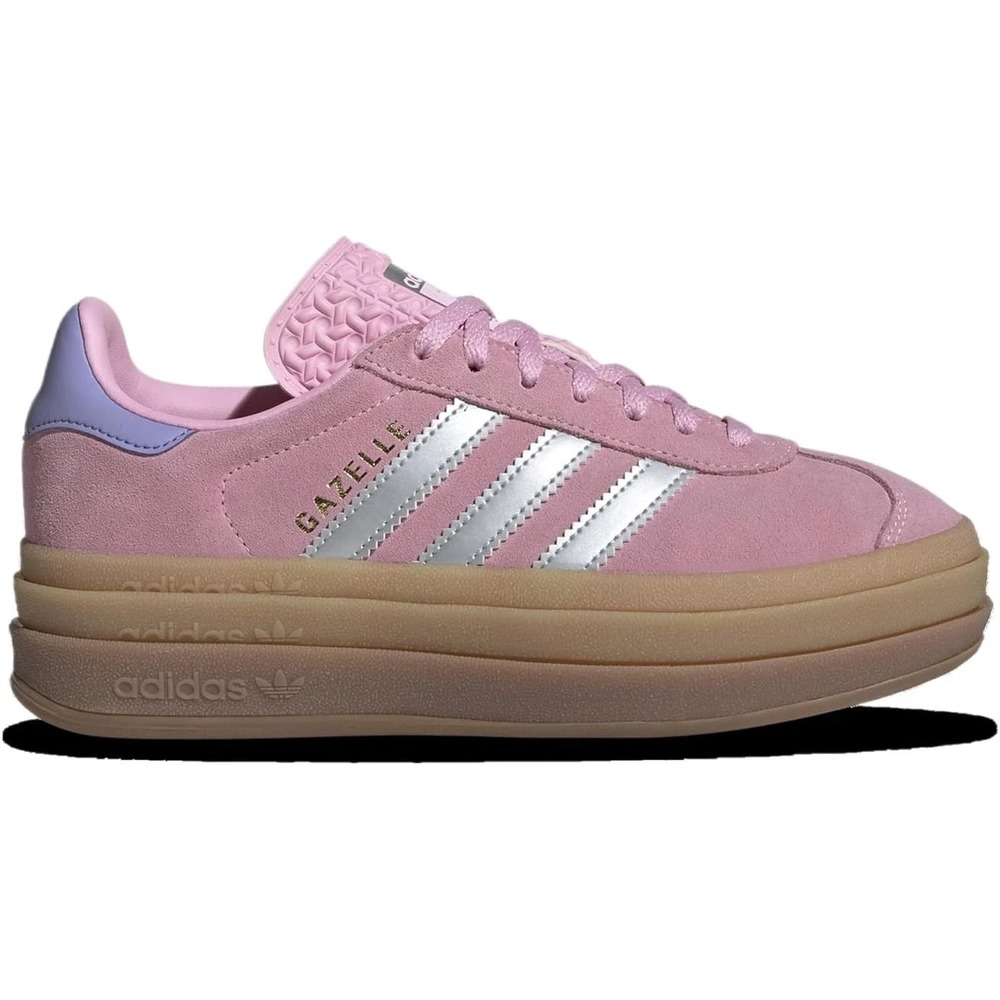Adidas Gazelle Bold J Big Kid Size 6Y Sneaker Pink Metallic Silver, JH5539 NEW